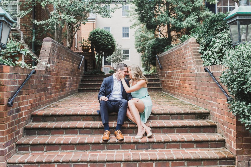 sweet moment in NOVA during engagement session with M Harris Studios