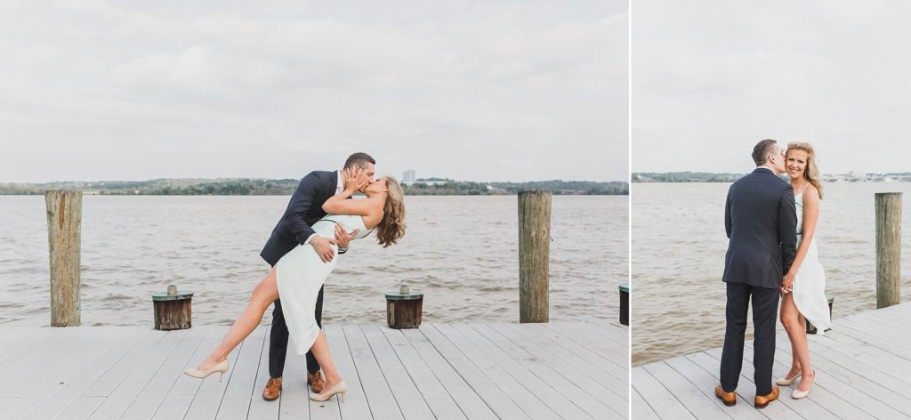summer waterfront engagement session by M Harris Studios