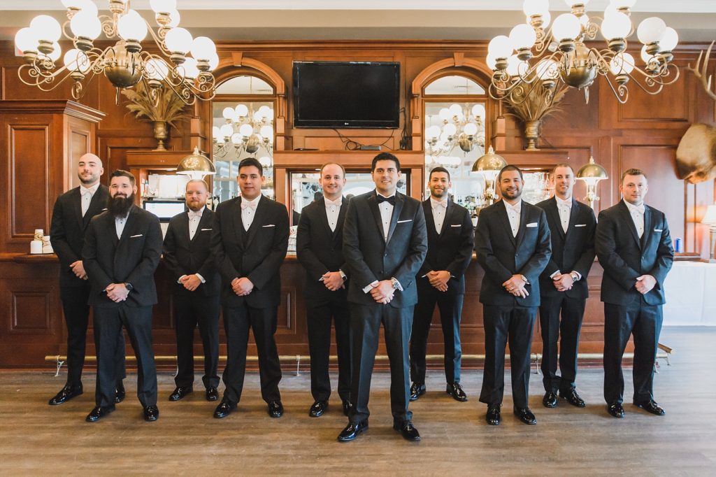groomsmen portraits at Old Hickory Golf Club