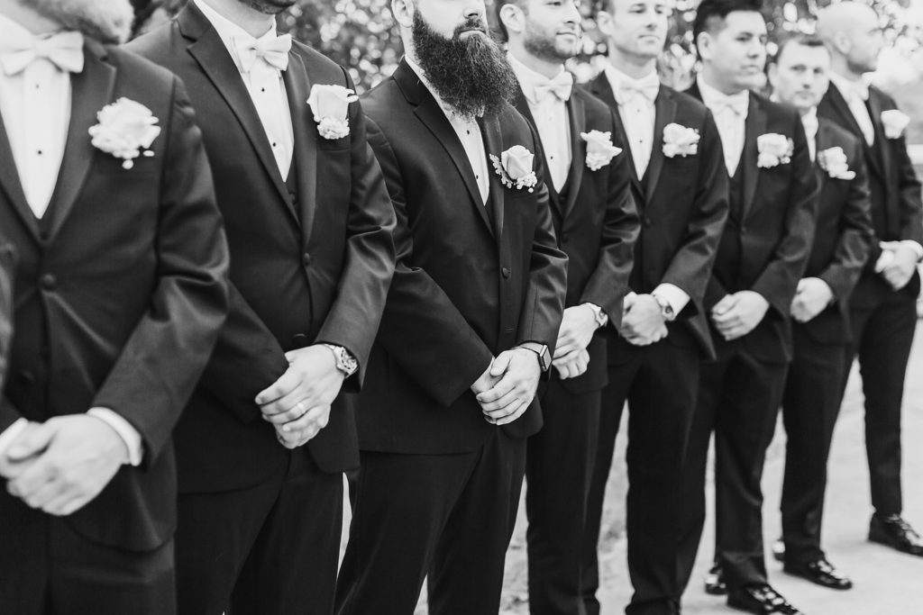 groomsmen during ceremony at Old Hickory Golf Club