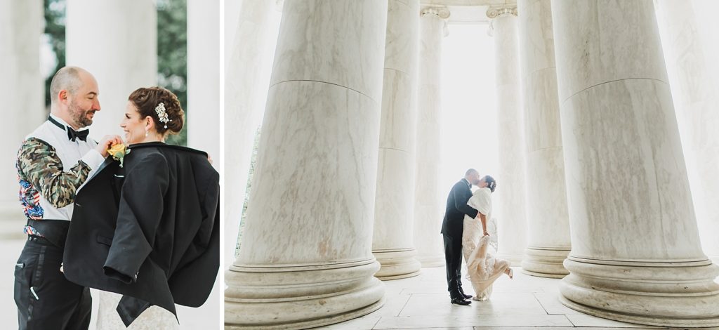 DC monument wedding portraits with destination wedding photographer M Harris Studios