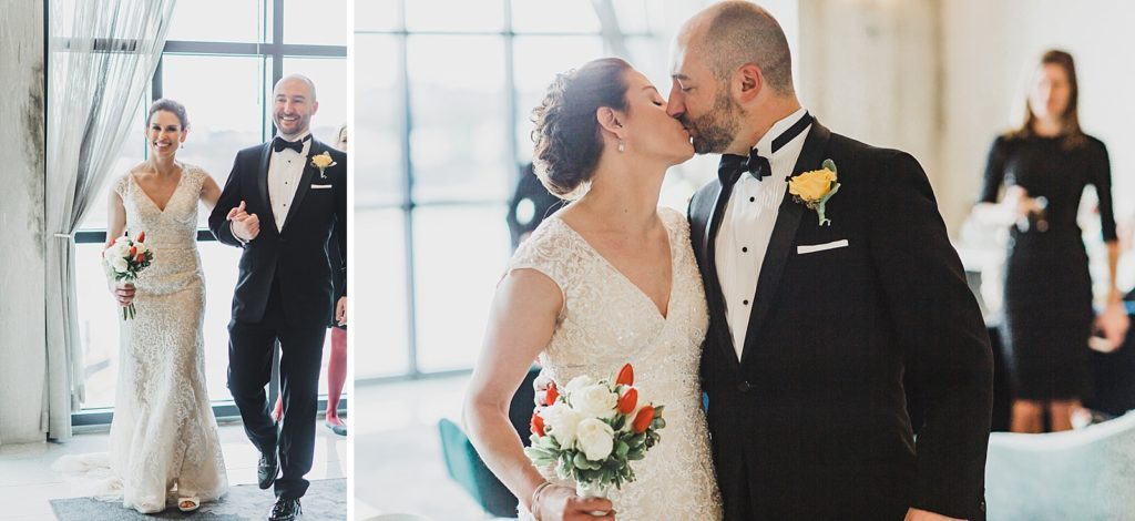 newlyweds kiss at La View photographed by destination wedding photographer M Harris Studios