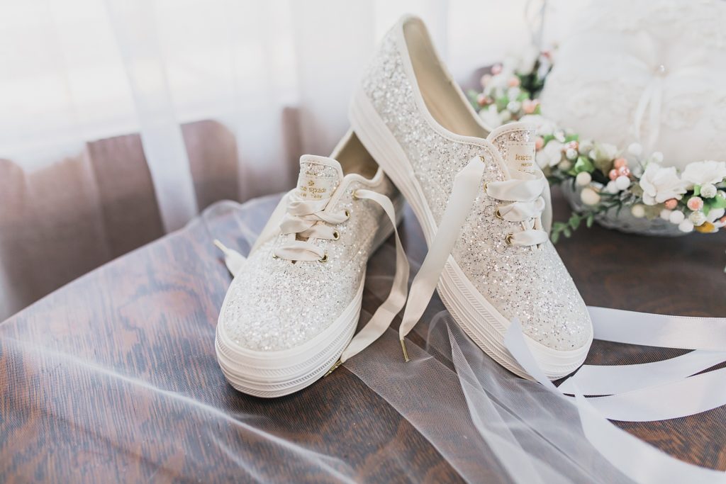Bride's shoes for DE wedding day photographed by M Harris Studios