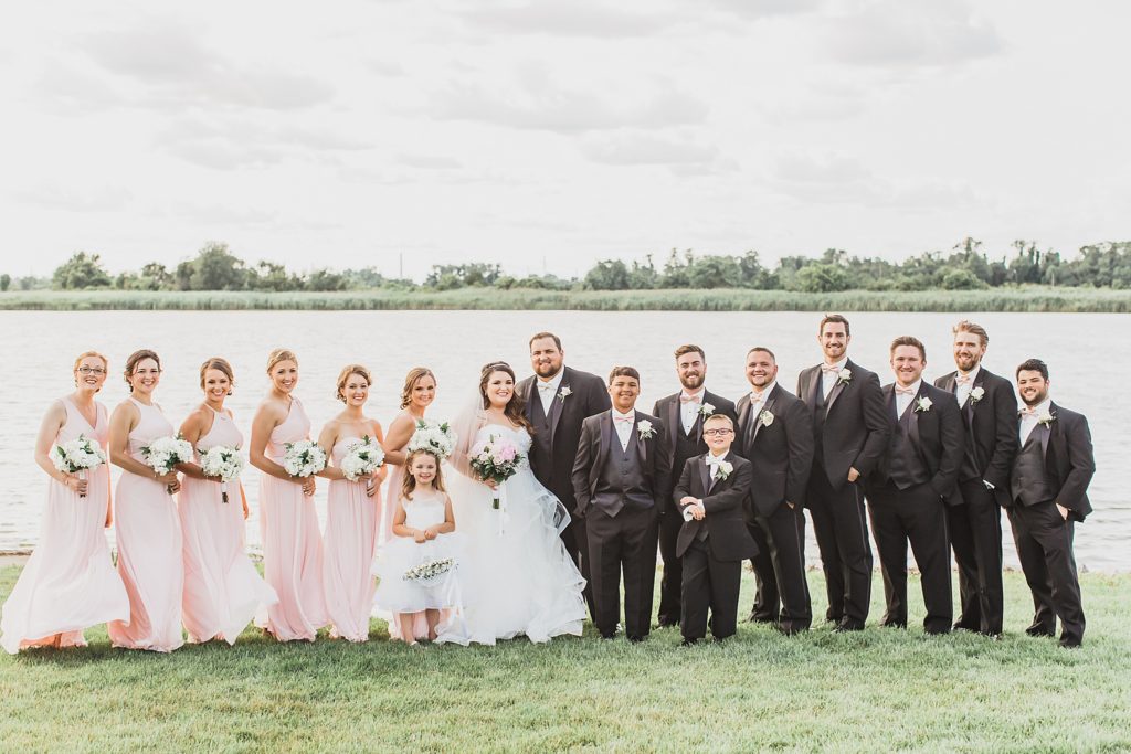 bridal party for Thousand Acre Farm wedding photographed by M Harris Studios
