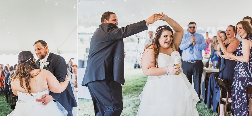 first dance at Thousand Acre Farm photographed by M Harris Studios
