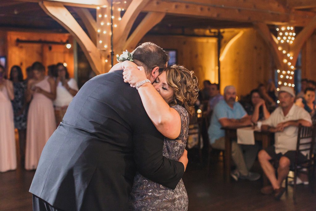mother-son dance at Thousand Acre farm wedding photographed by M Harris Studios