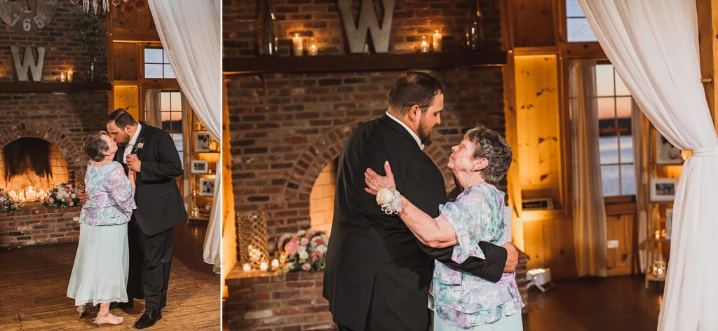 grandmother dances with groom photographed by M Harris Studios
