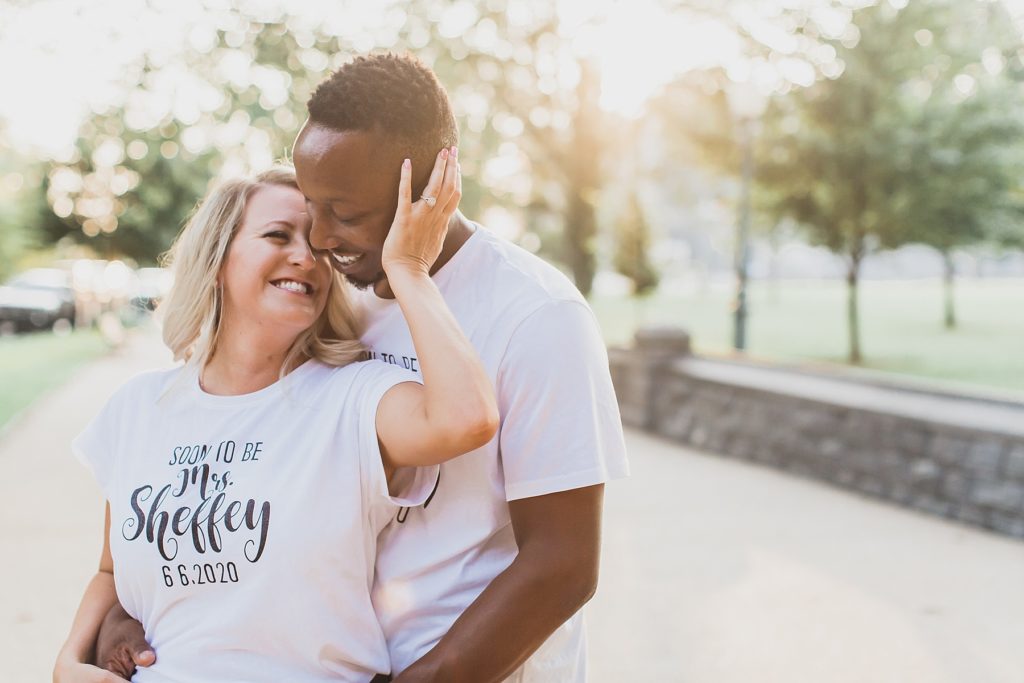 casual engagement photos in DC with M Harris Studios