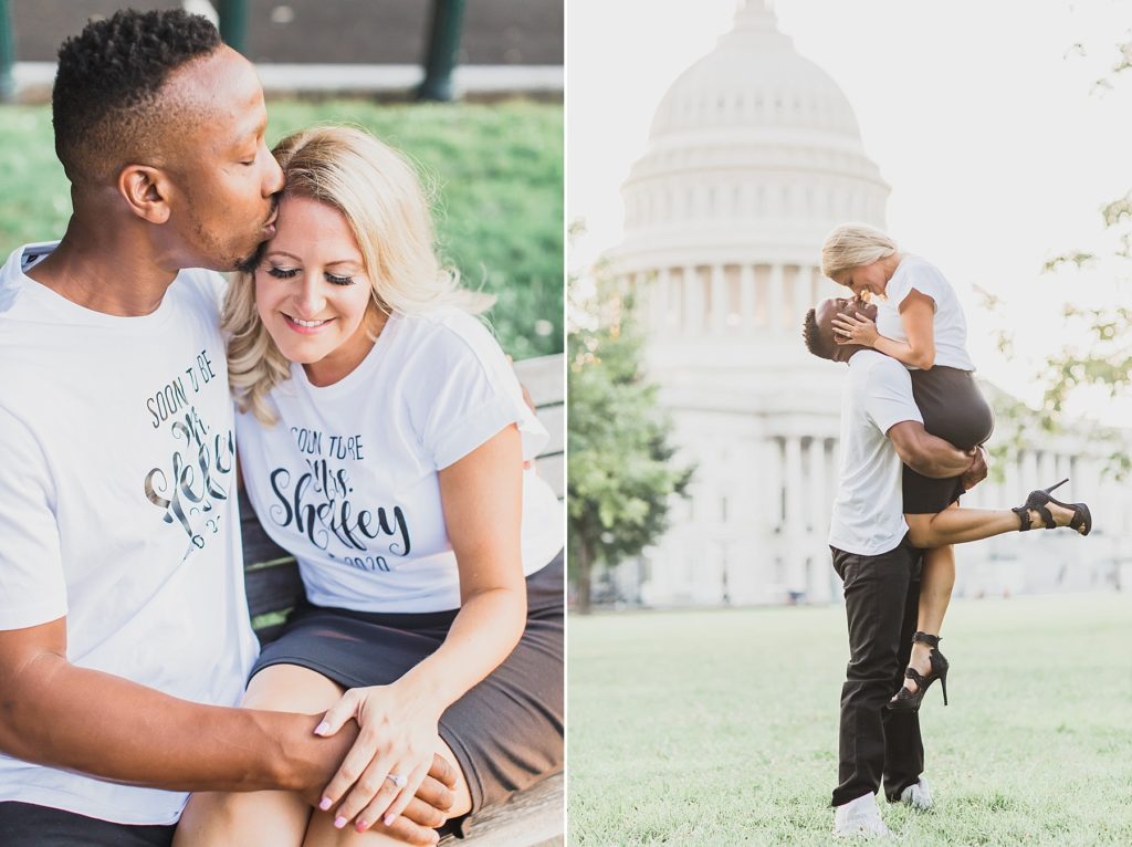 Capitol grounds engagement session by M Harris Studios