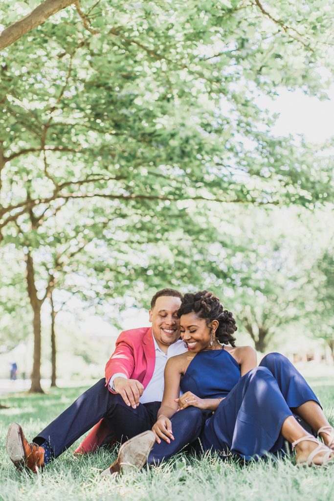 casual engagement session in Georgetown with M Harris Studios