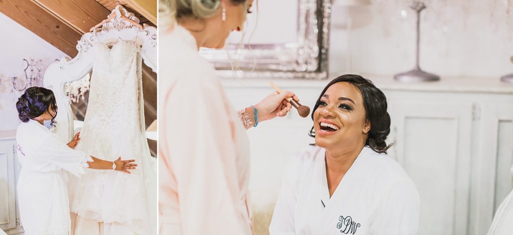 bride gets ready for wedding day in punta cana photographed by M Harris Studios