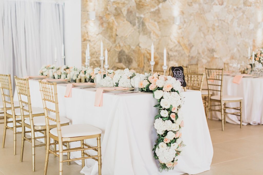 sweetheart table at Punta Cana wedding photographed by M Harris Studios