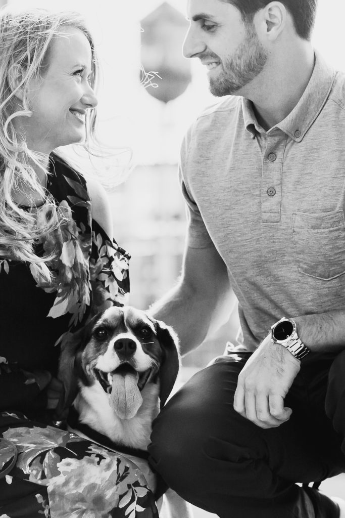 VA engagement session with dog by M Harris Studios