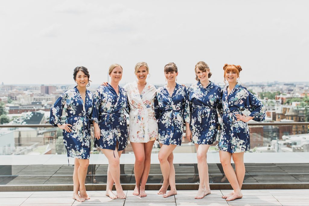 bridesmaids before DC wedding day photographed by M Harris Studios