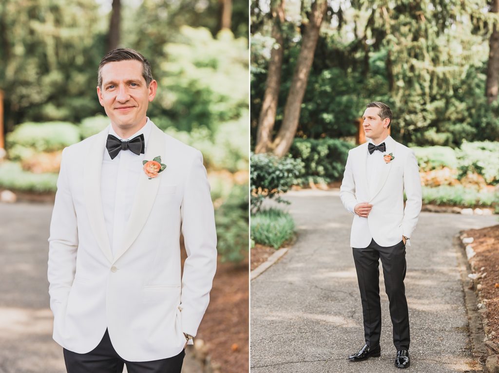 Washington D.C. wedding photographer M Harris Studios captures groom portrait