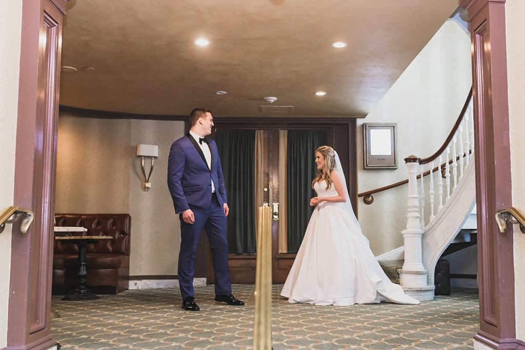 DC wedding first look with M Harris Studios