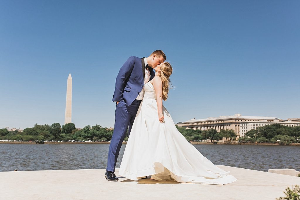 Washington Monument wedding portraits by M Harris Studios