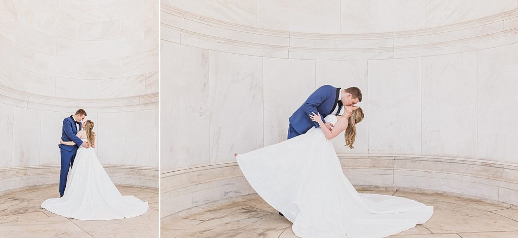 wedding portraits in DC monuments with M Harris Studios