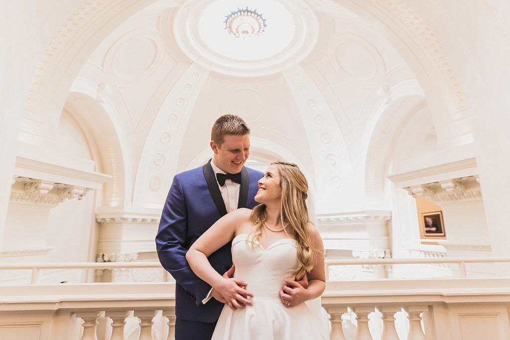 wedding photos in Carnegie Institution for Science with M Harris Studios