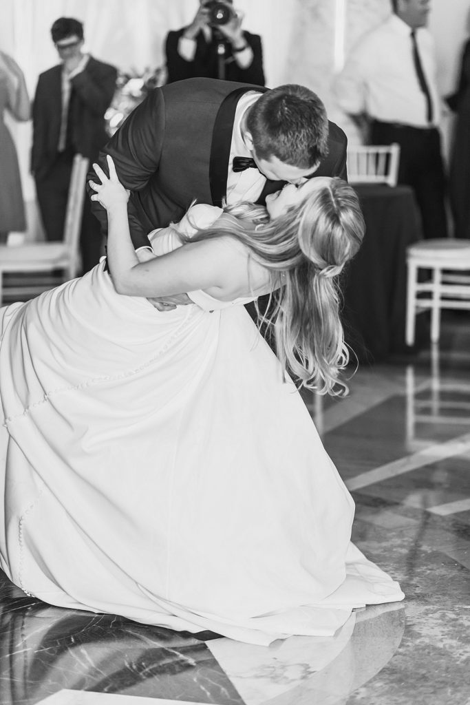 first dance for bride and groom photographed by M Harris Studios