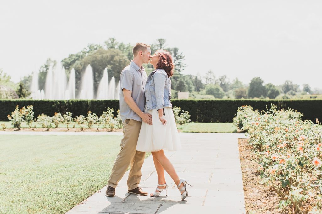 Engagement photos in Longwood Gardens with M Harris Studios