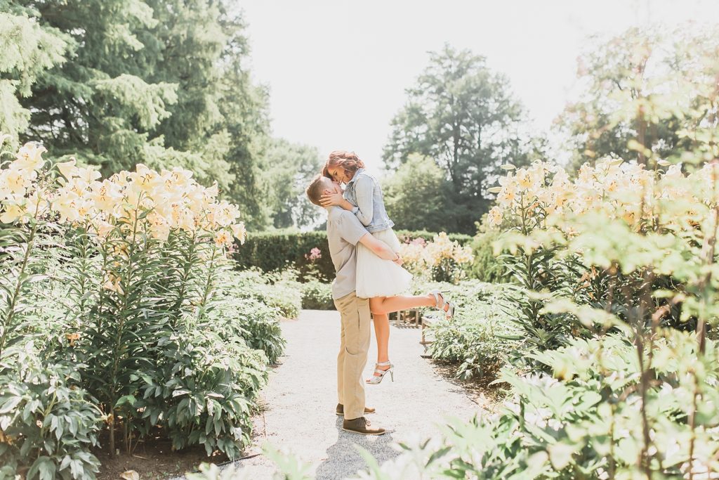 Engagement photos in Longwood Garden by M Harris Studios