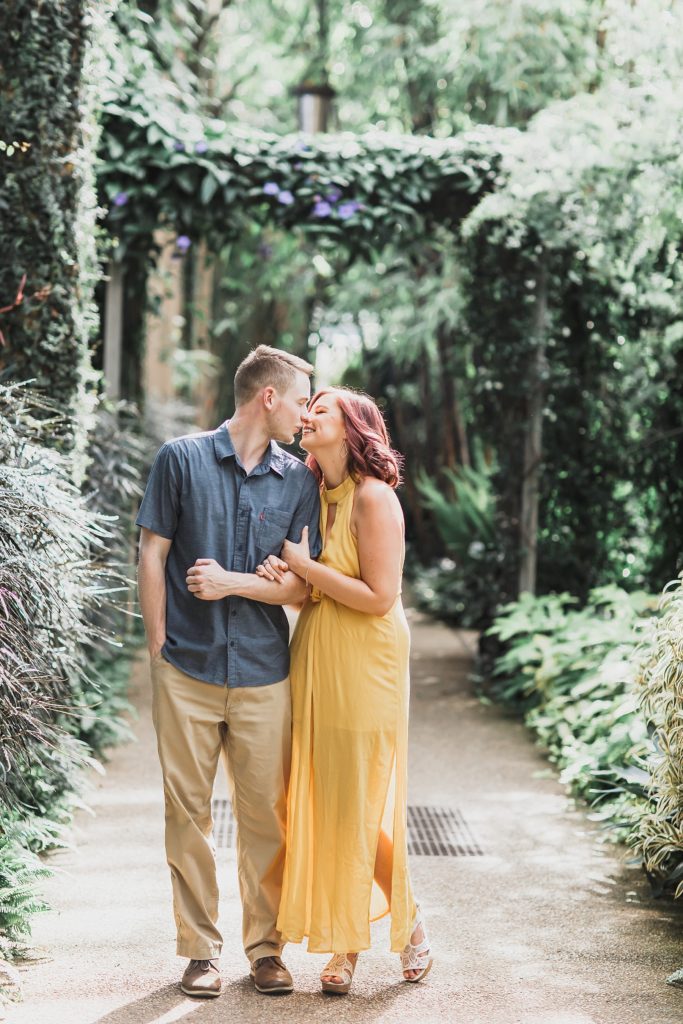 engagement session in garden by M Harris Studios