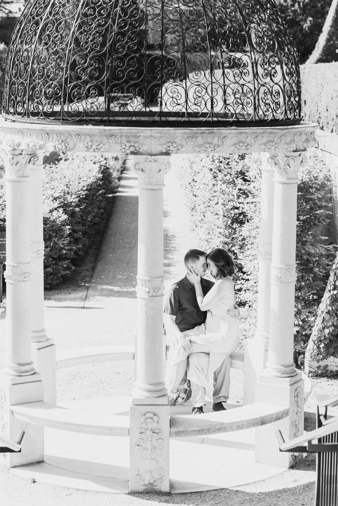 PA wedding photographer M Harris Studios captures engagement session in Longwood Gardens